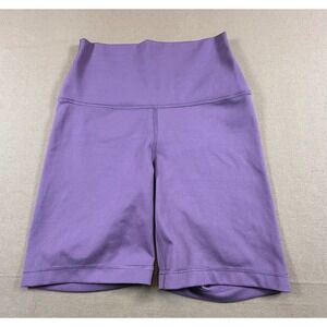 Yogalicious Lux Purple Biker Shorts High Waist Athletic Gym Activewear S